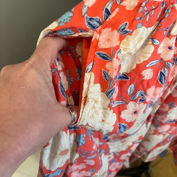 aerie Coral Floral Spaghetti-Strap Dress - Picture 3 of 4